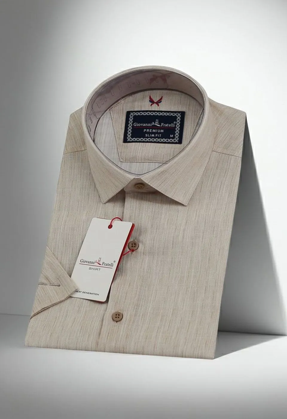 Slim Fit Kısa Kol Desenli Erkek Gömlek 3GMK321010002
