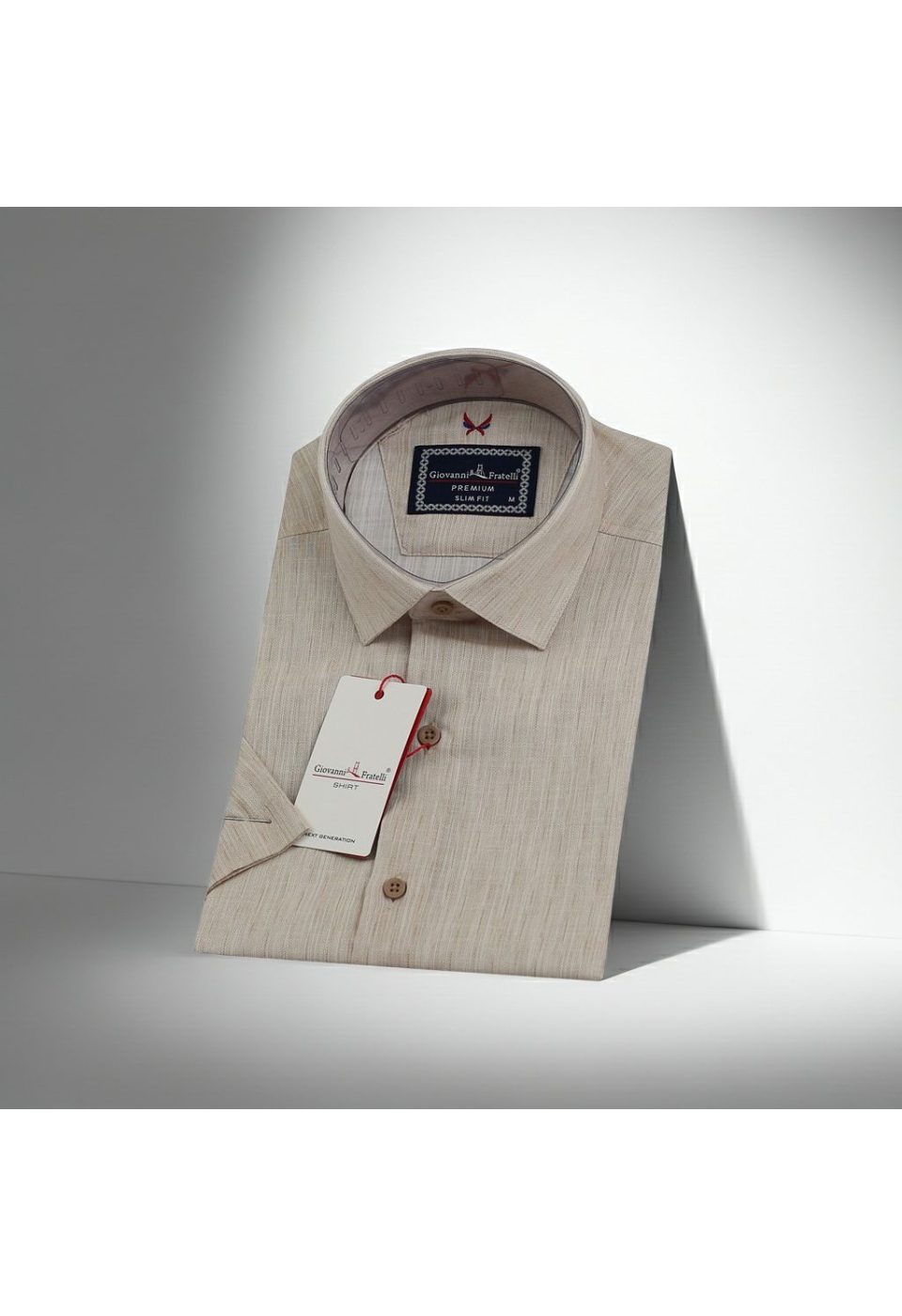 Slim Fit Kısa Kol Desenli Erkek Gömlek 3GMK321010002 - Giovanni Fratelli