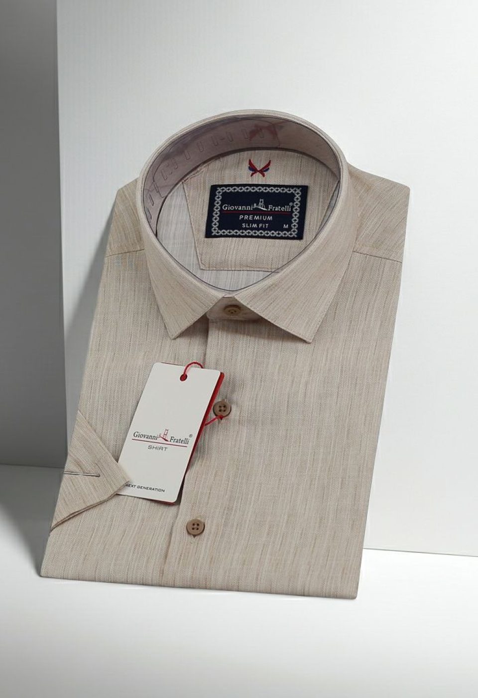 Slim Fit Kısa Kol Desenli Erkek Gömlek 3GMK321010002