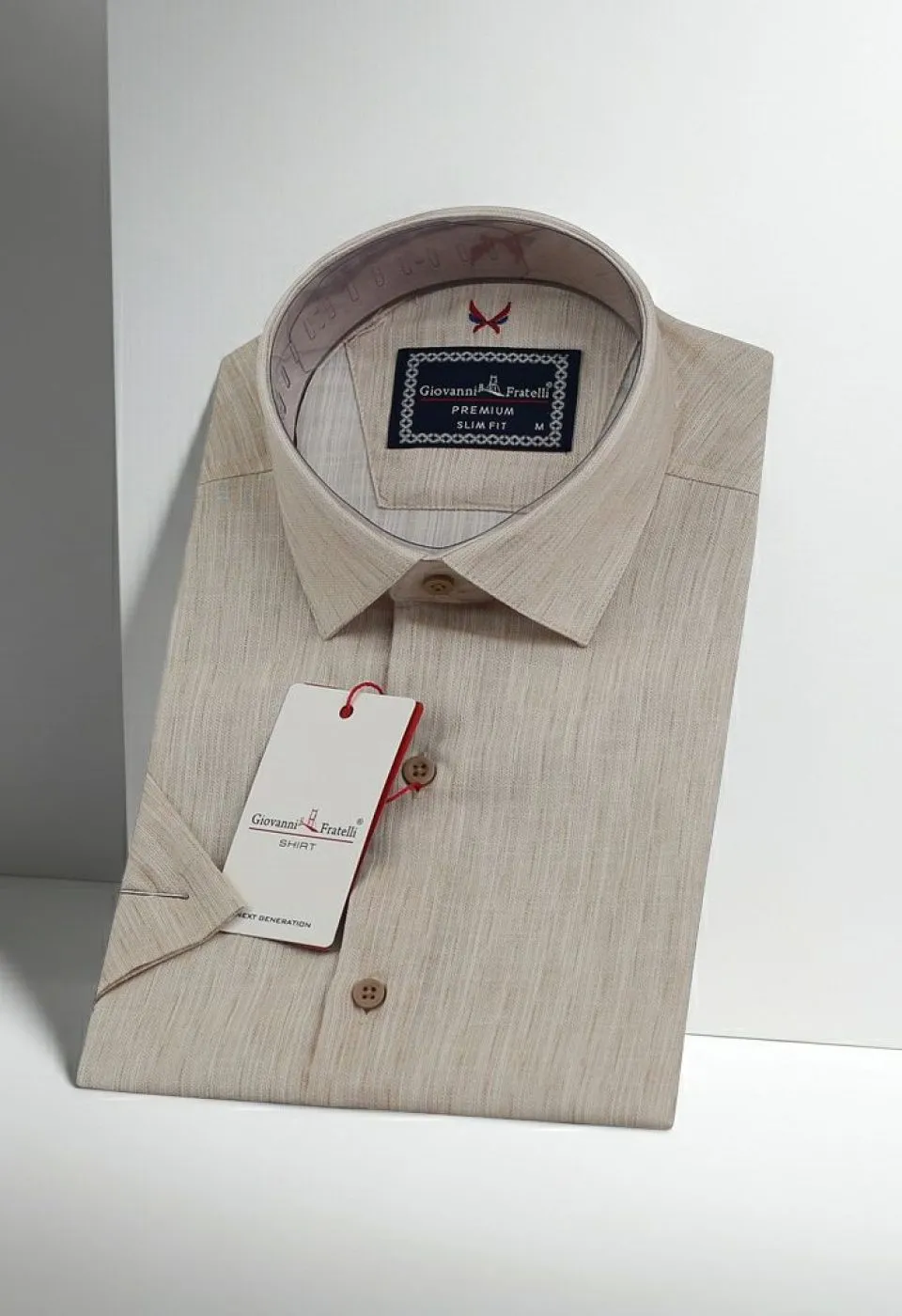 Slim Fit Kısa Kol Desenli Erkek Gömlek 3GMK321010002
