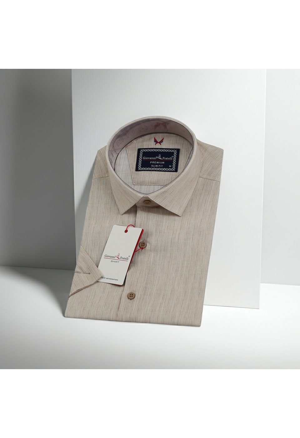 Slim Fit Kısa Kol Desenli Erkek Gömlek 3GMK321010002 - Giovanni Fratelli