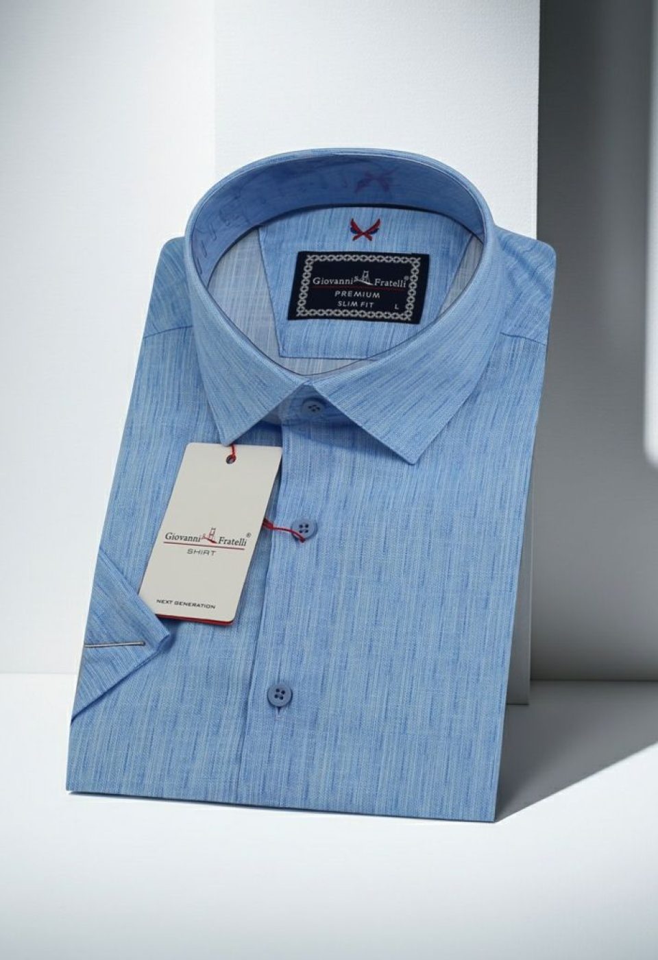 Slim Fit Kısa Kol Desenli Erkek Gömlek 3GMK321010004