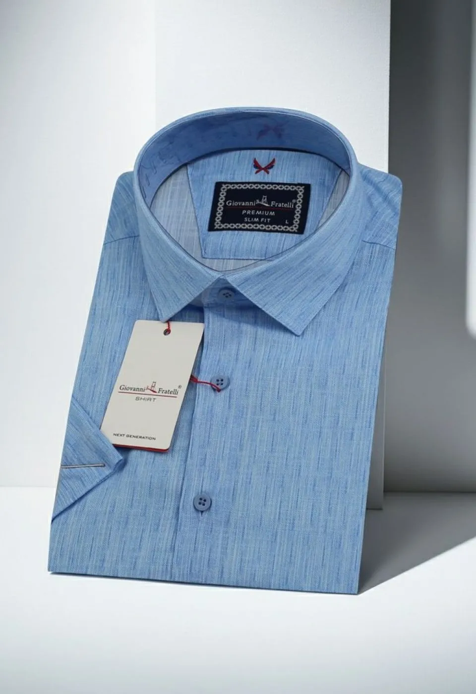 Slim Fit Kısa Kol Desenli Erkek Gömlek 3GMK321010004
