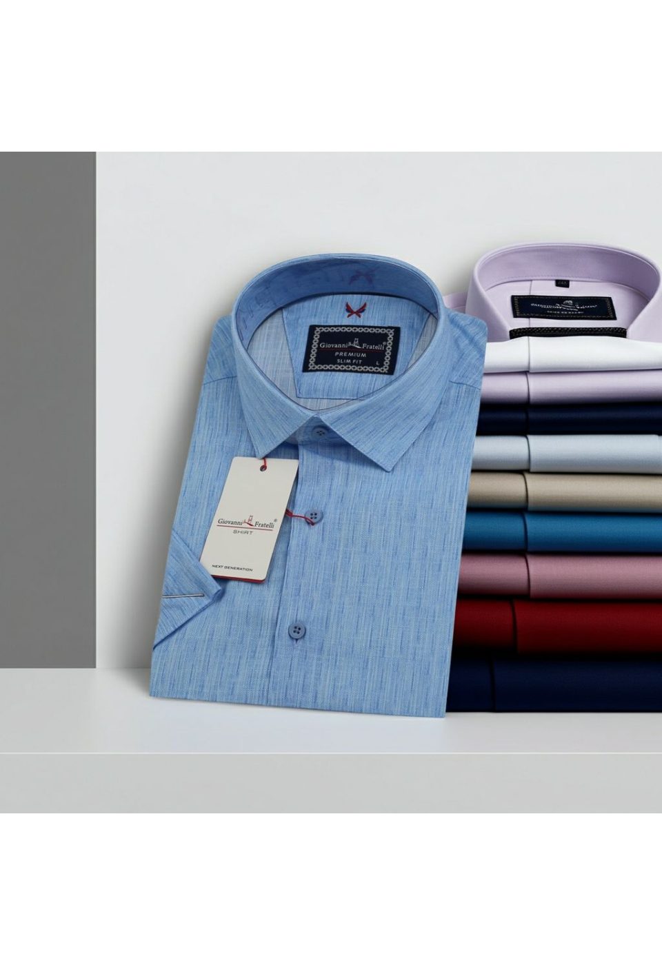 Slim Fit Kısa Kol Desenli Erkek Gömlek 3GMK321010004 - Giovanni Fratelli
