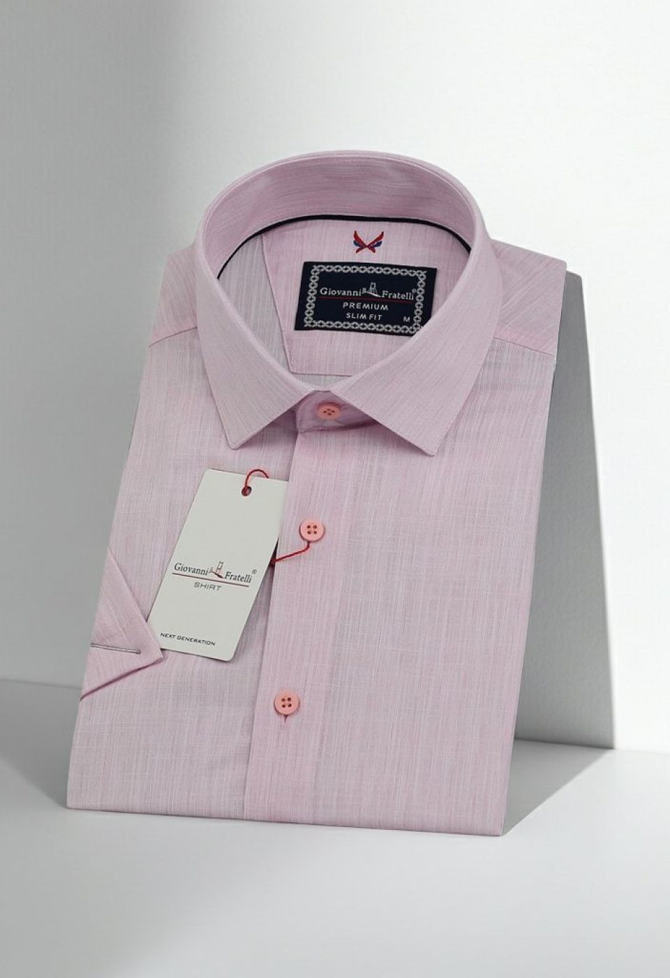 Slim Fit Kısa Kol Desenli Erkek Gömlek 3GMK321010005
