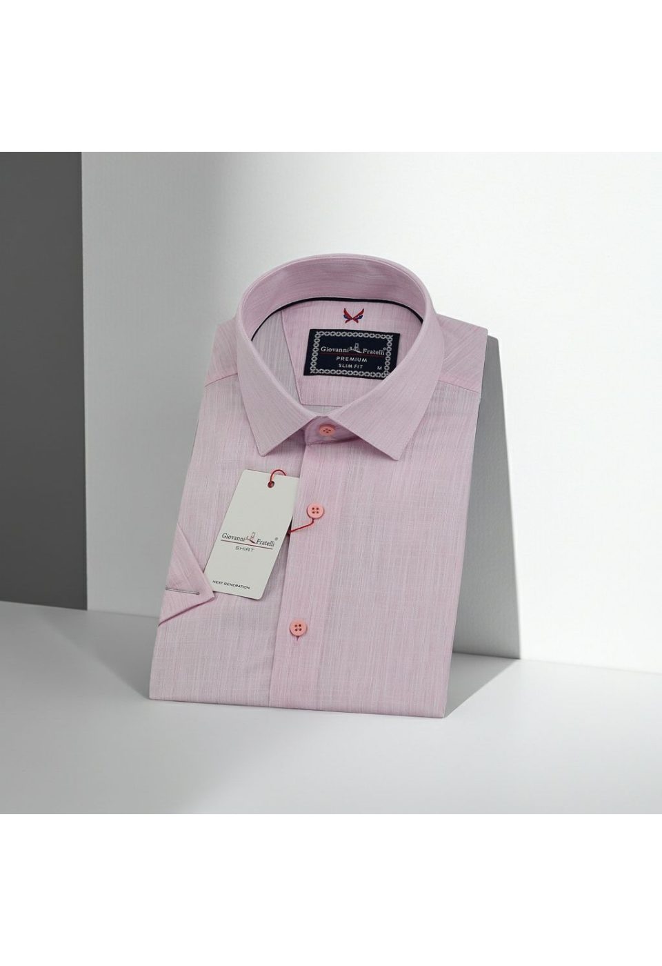 1010 CR K 005 Slim Fit Kısa Kol Desenli Erkek Gömlek 3GMK321010005 - Giovanni Fratelli