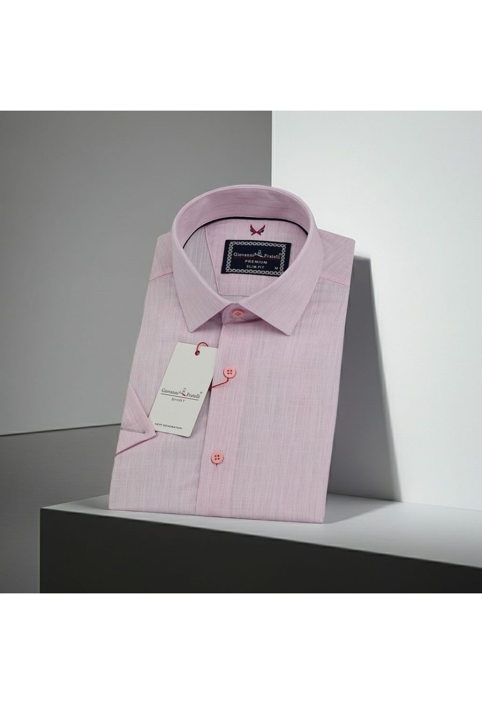 1010 CR K 005 Slim Fit Kısa Kol Desenli Erkek Gömlek 3GMK321010005 - Giovanni Fratelli