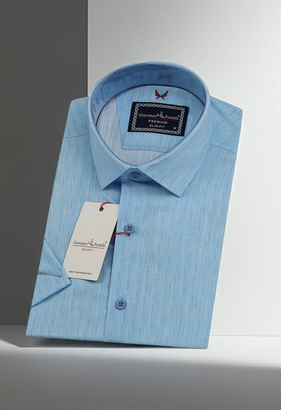 Slim Fit Kısa Kol Desenli Erkek Gömlek 3GMK321010007
