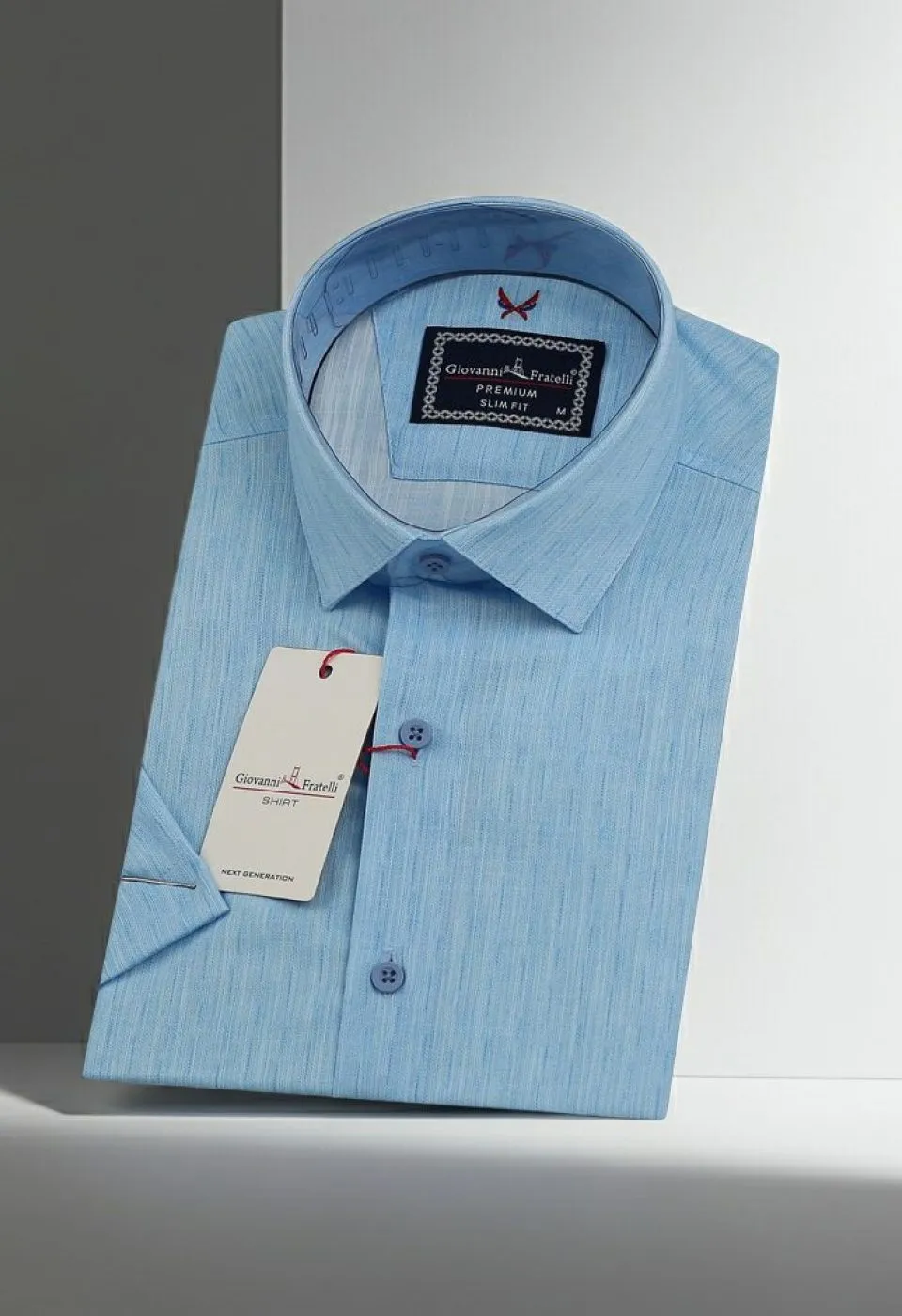 Slim Fit Kısa Kol Desenli Erkek Gömlek 3GMK321010007