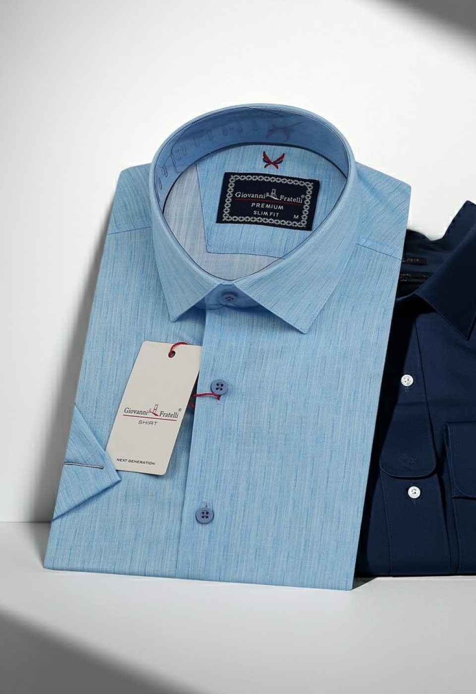 Slim Fit Kısa Kol Desenli Erkek Gömlek 3GMK321010007
