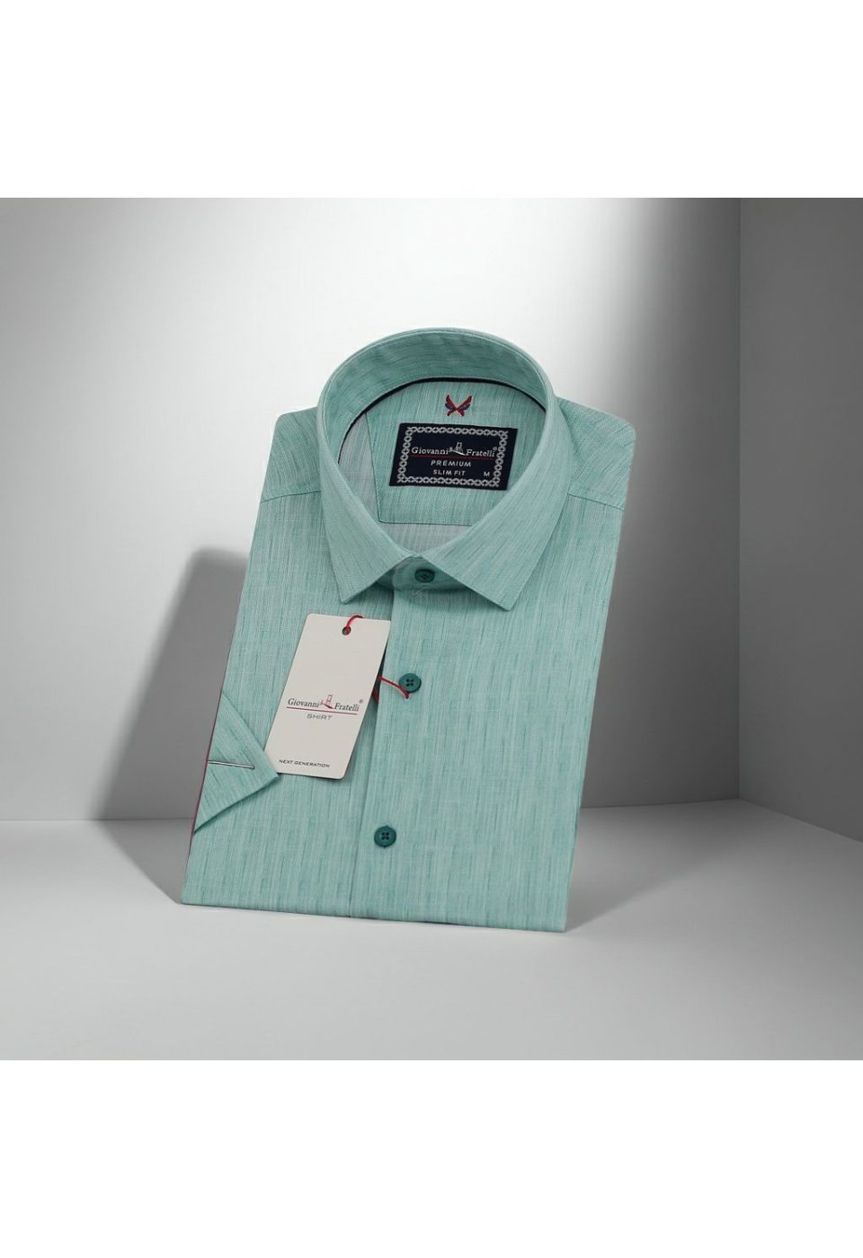 1010 CR K 008 Slim Fit Kısa Kol Desenli Erkek Gömlek 3GMK321010008 - Giovanni Fratelli
