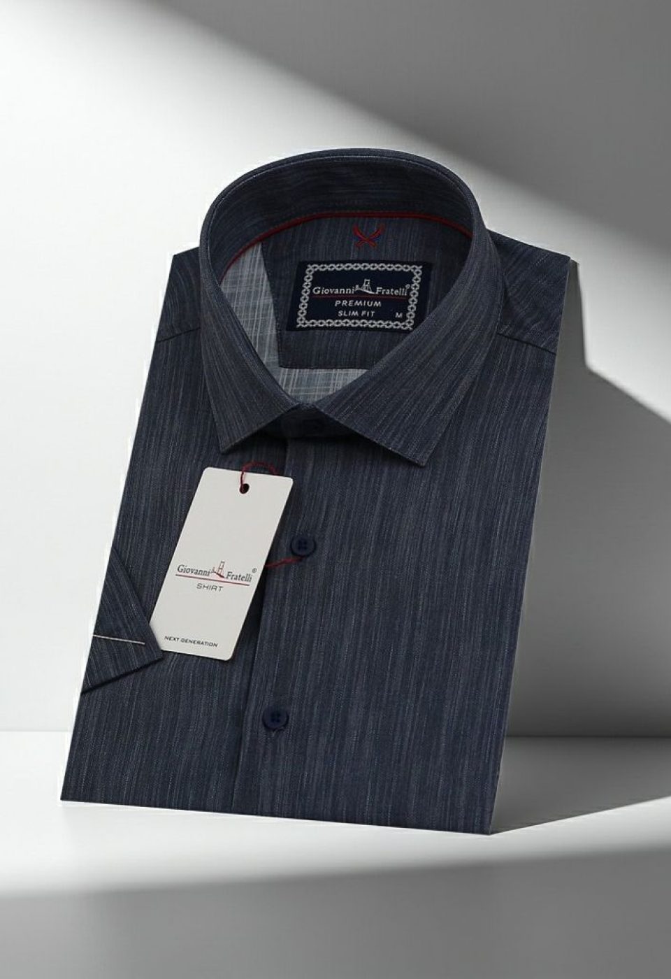 Slim Fit Kısa Kol Desenli Erkek Gömlek 3GMK321010009 - Giovanni Fratelli