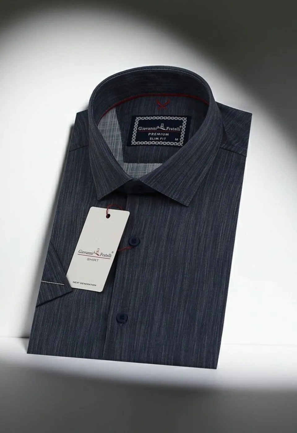 Slim Fit Kısa Kol Desenli Erkek Gömlek 3GMK321010009