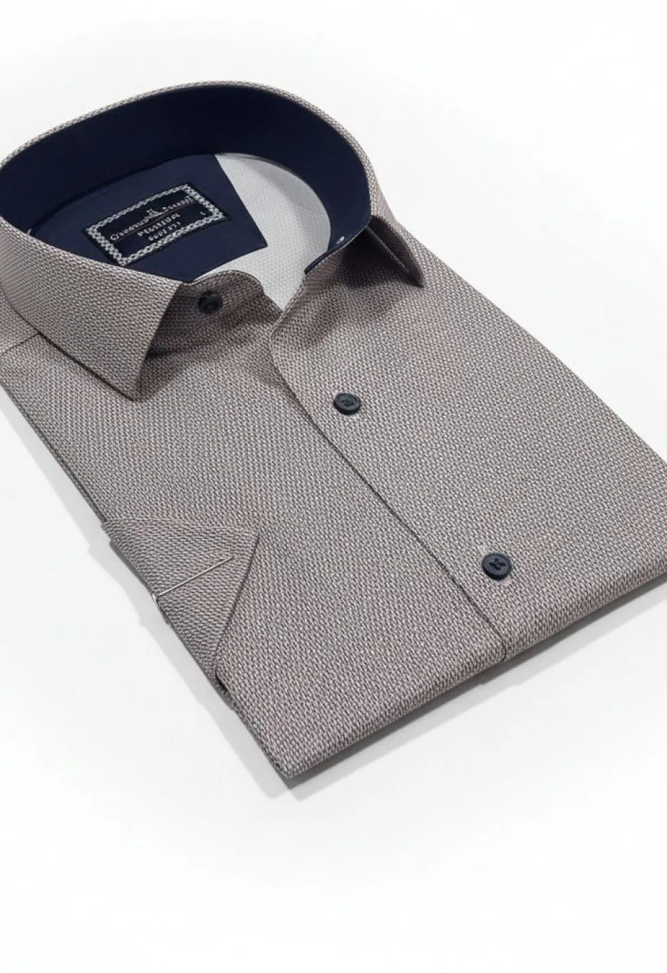 Slim Fit Kısa Kol Dijital Baskılı Desenli Erkek Gömlek 3GMK321011002