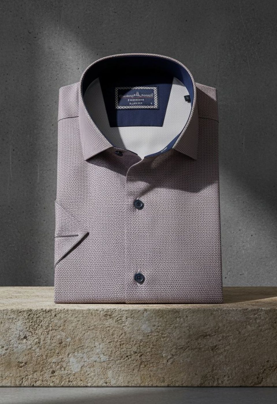 Slim Fit Kısa Kol Dijital Baskılı Desenli Erkek Gömlek 3GMK321011002