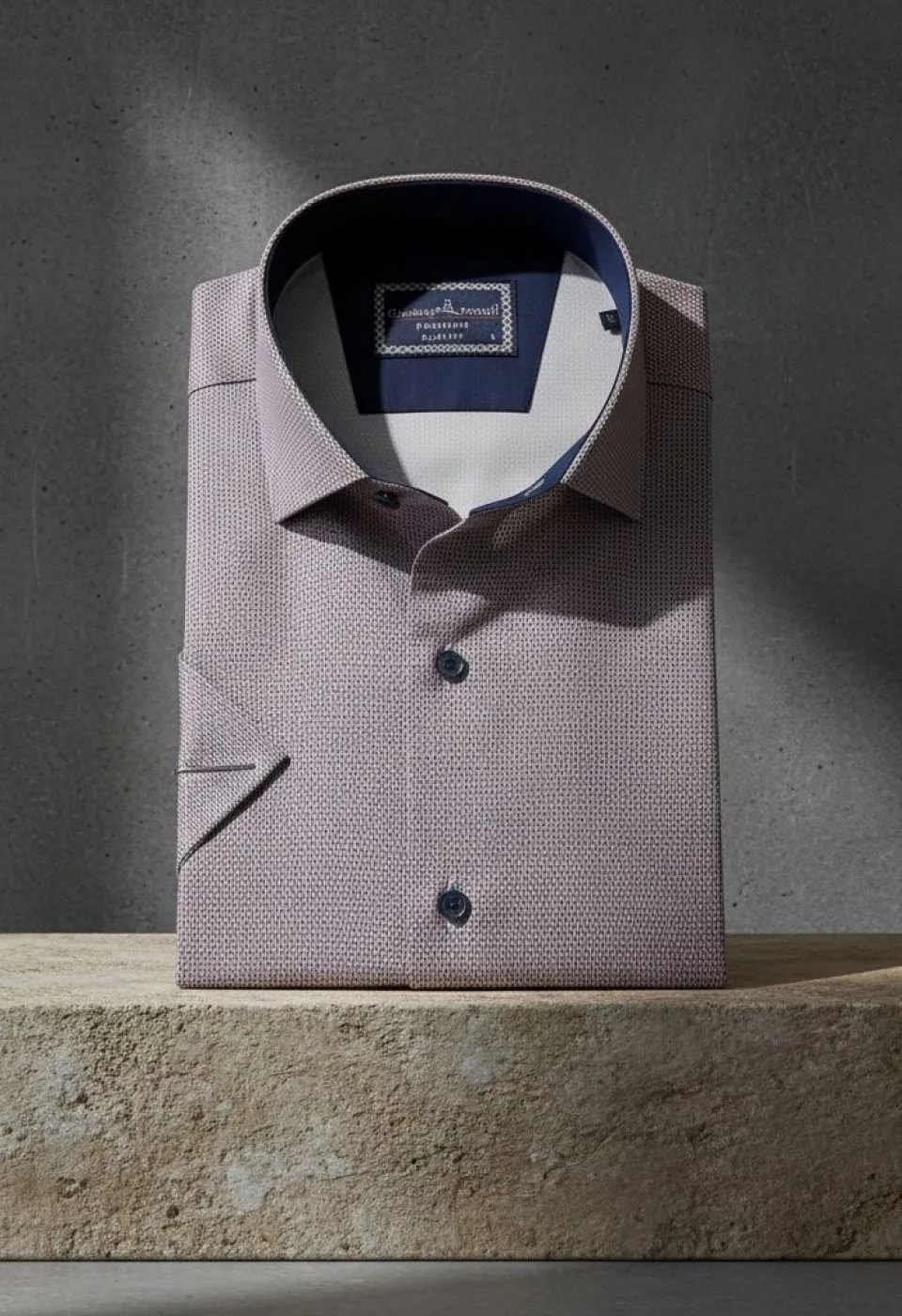 Slim Fit Kısa Kol Dijital Baskılı Desenli Erkek Gömlek 3GMK321011002