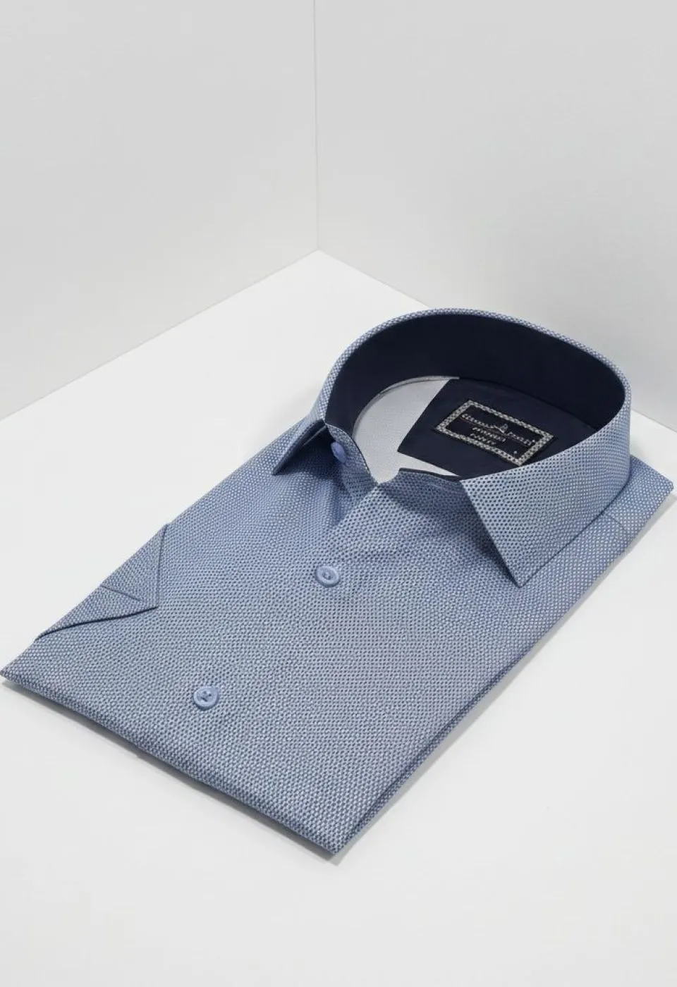 Slim Fit Kısa Kol Dijital Baskılı Desenli Erkek Gömlek 3GMK321011003