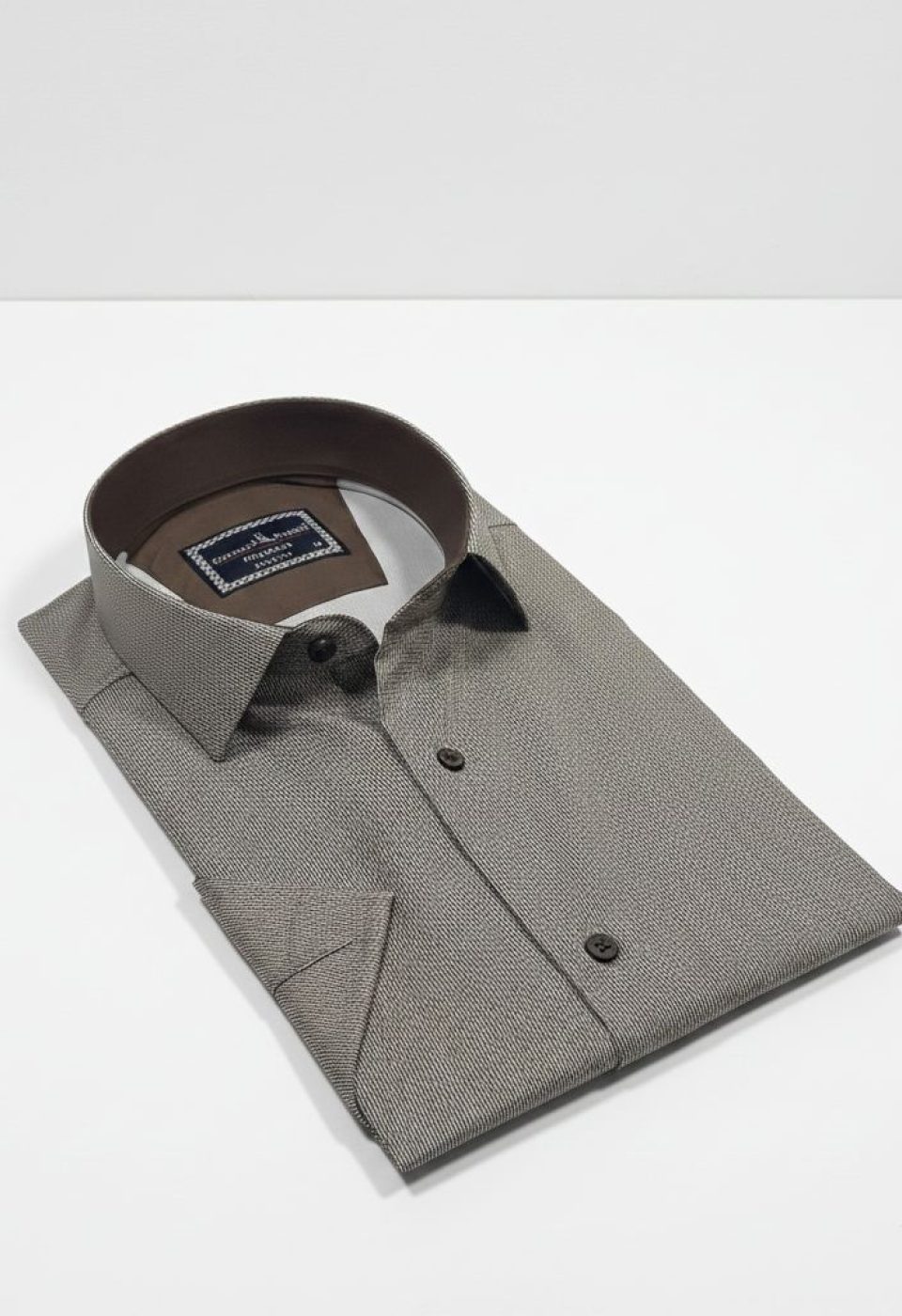 Slim Fit Kısa Kol Dijital Baskılı Desenli Erkek Gömlek 3GMK321011004