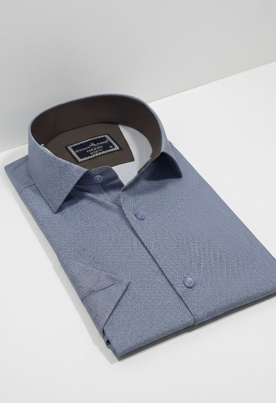 Slim Fit Kısa Kol Dijital Baskılı Desenli Erkek Gömlek 3GMK321011007