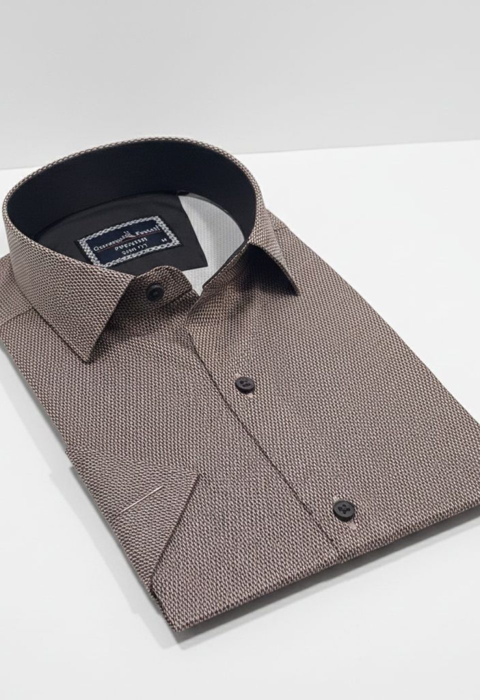 Slim Fit Kısa Kol Dijital Baskılı Desenli Erkek Gömlek 3GMK321011008