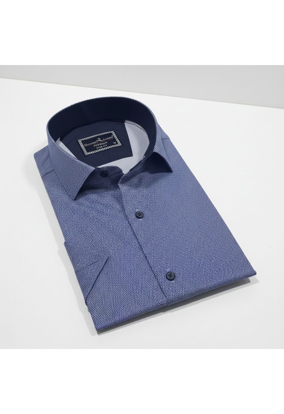 1011 CR K DIGITAL 011 Slim Fit Kısa Kol Dijital Baskılı Desenli Erkek Gömlek 3GMK321011011 - Giovanni Fratelli