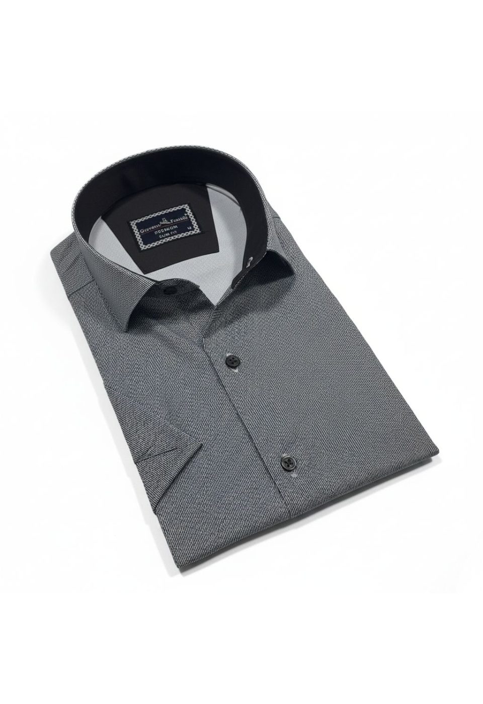 Slim Fit Kısa Kol Dijital Baskılı Desenli Erkek Gömlek 3GMK321011012 - Giovanni Fratelli