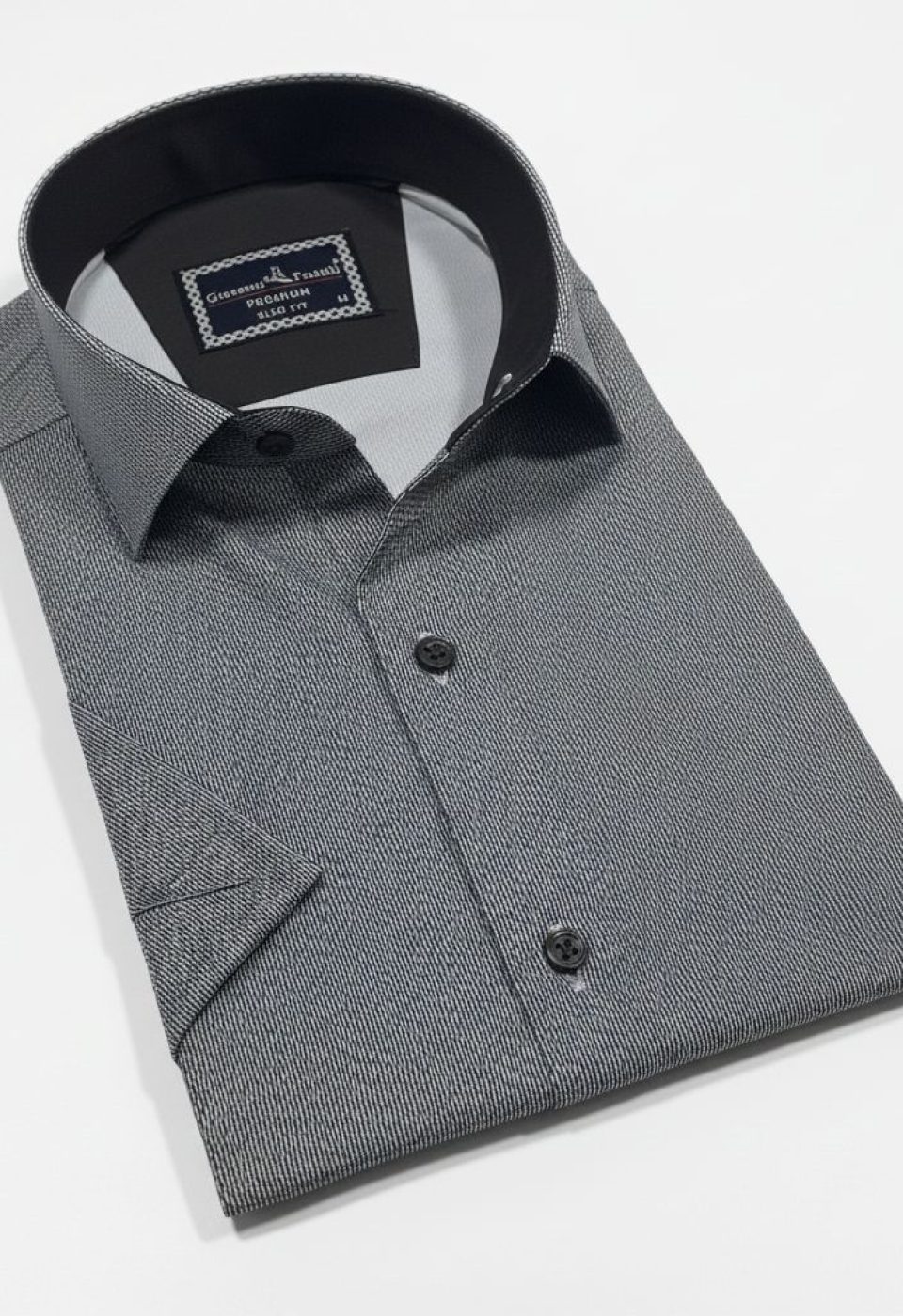 Slim Fit Kısa Kol Dijital Baskılı Desenli Erkek Gömlek 3GMK321011012
