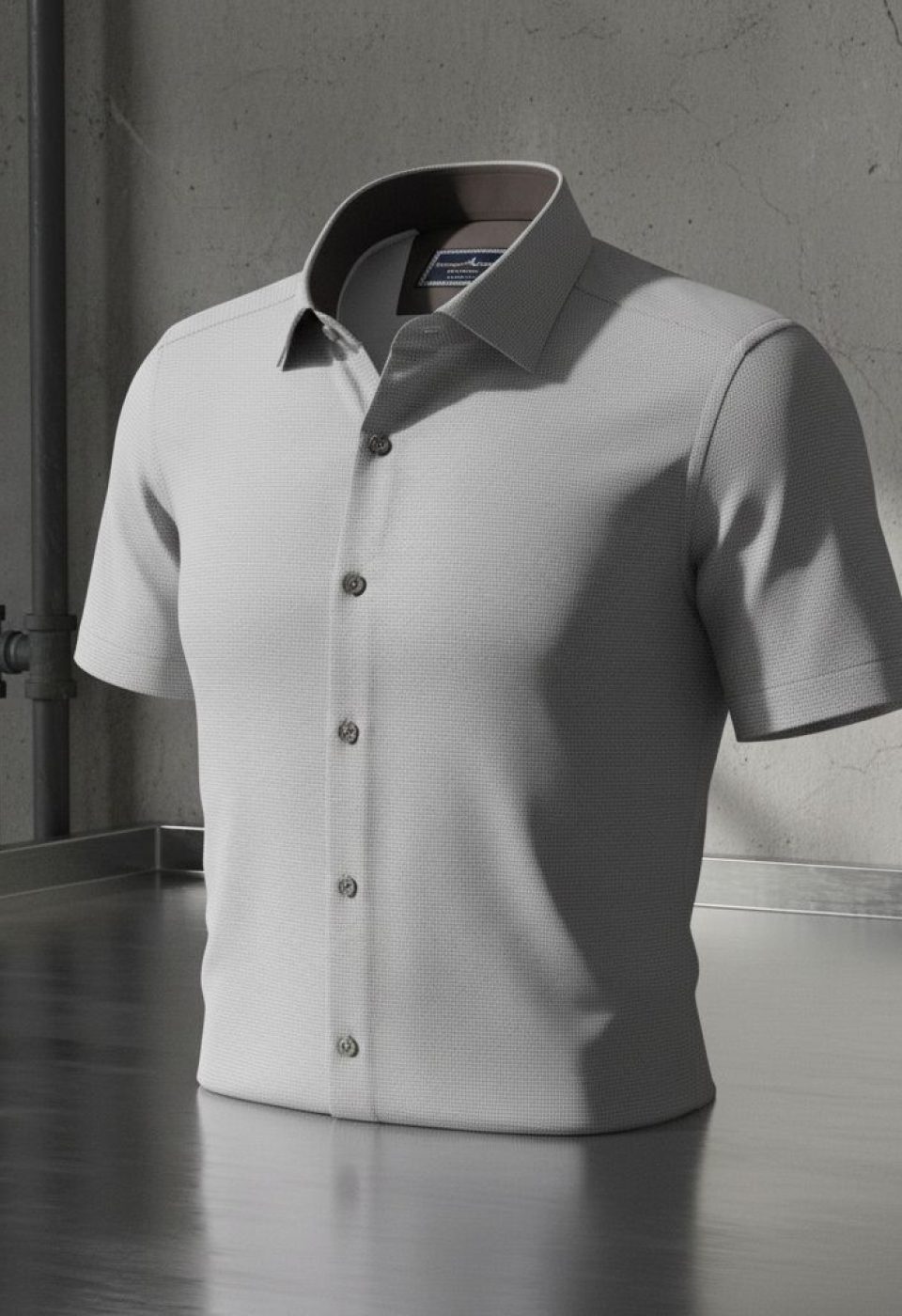Slim Fit Kısa Kol Dijital Baskılı Desenli Erkek Gömlek 3GMK321011013