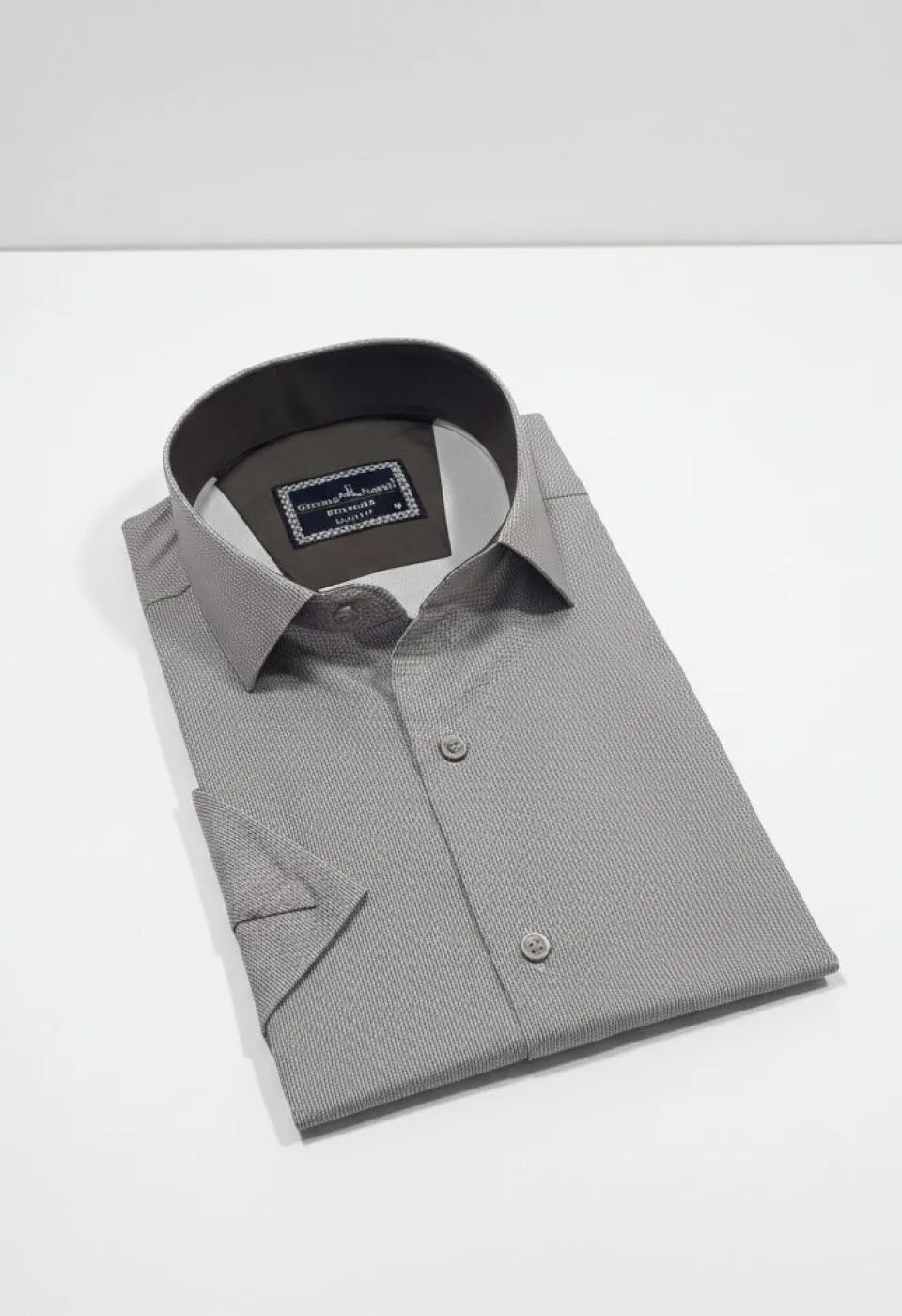 Slim Fit Kısa Kol Dijital Baskılı Desenli Erkek Gömlek 3GMK321011013