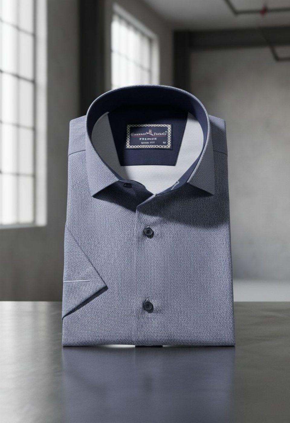 Slim Fit Kısa Kol Dijital Baskılı Desenli Erkek Gömlek 3GMK321011014