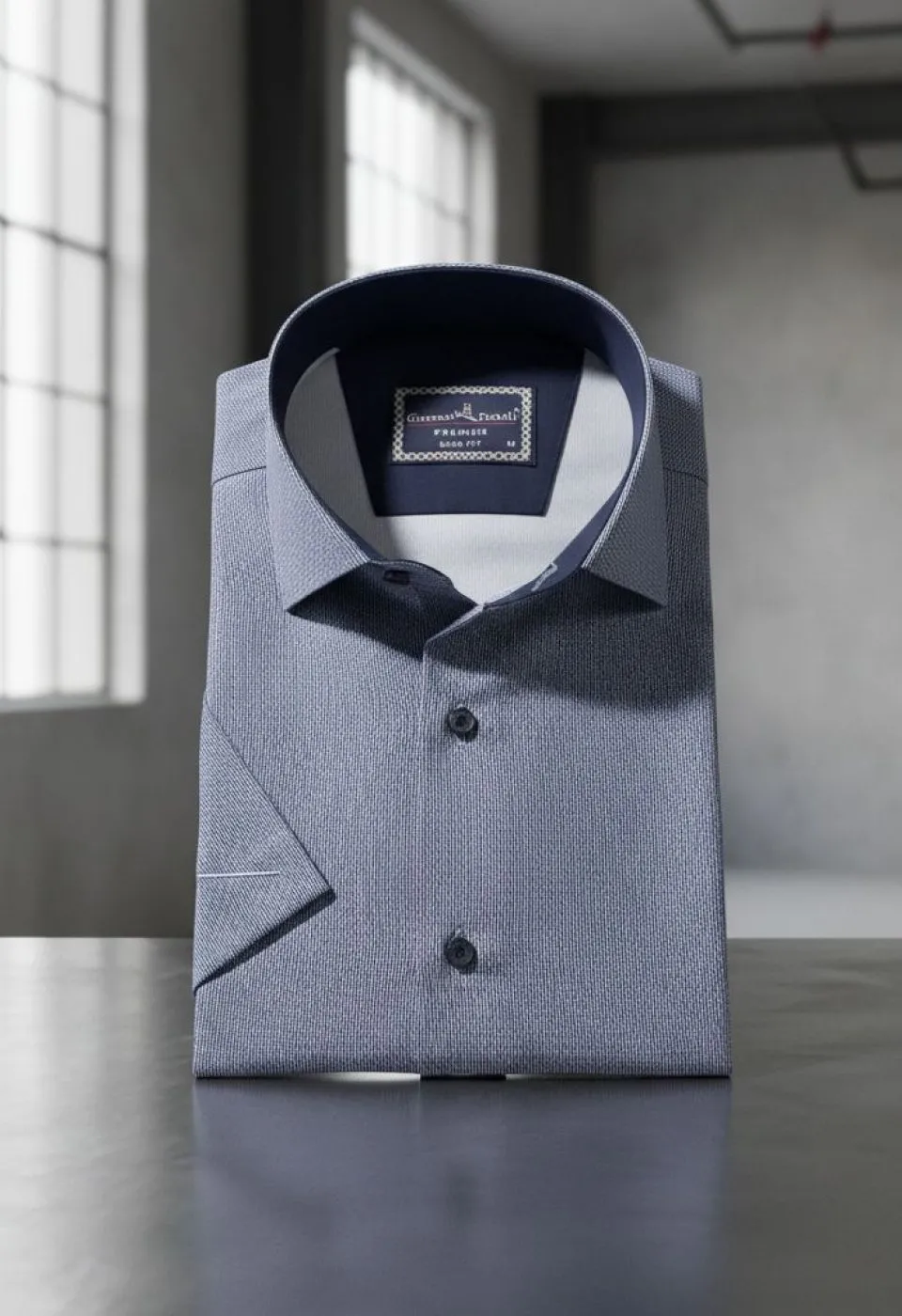 Slim Fit Kısa Kol Dijital Baskılı Desenli Erkek Gömlek 3GMK321011014