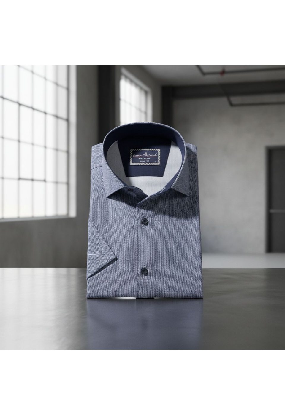 Slim Fit Kısa Kol Dijital Baskılı Desenli Erkek Gömlek 3GMK321011014 - Giovanni Fratelli