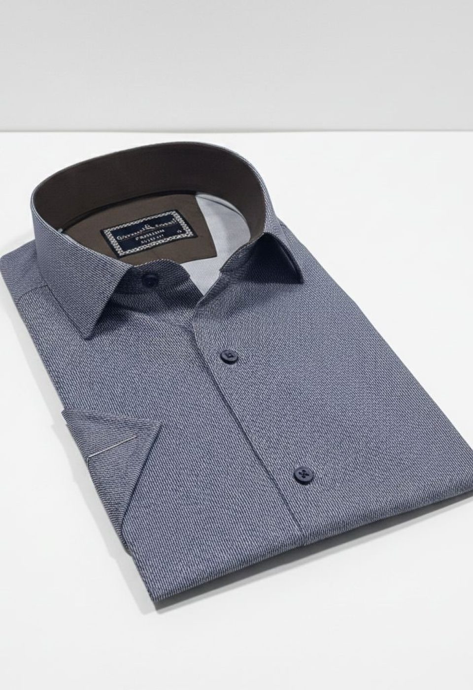 Slim Fit Kısa Kol Dijital Baskılı Desenli Erkek Gömlek 3GMK321011015