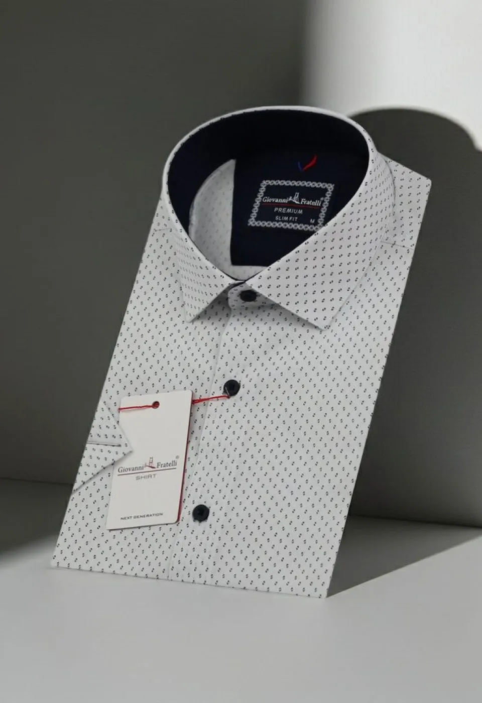 Slim Fit Kısa Kol Desenli Erkek Gömlek 3GMK311024001
