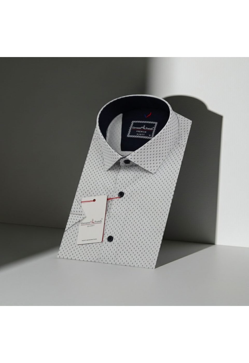 Slim Fit Kısa Kol Desenli Erkek Gömlek 3GMK311024001 - Giovanni Fratelli