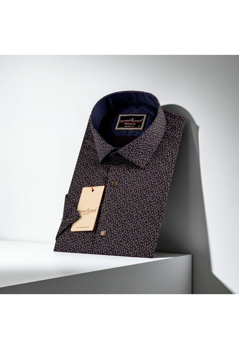 1050 CR K DIGITAL 003 Slim Fit Kısa Kol Dijital Baskılı Desenli Erkek Gömlek 3GMK311050003 - Giovanni Fratelli