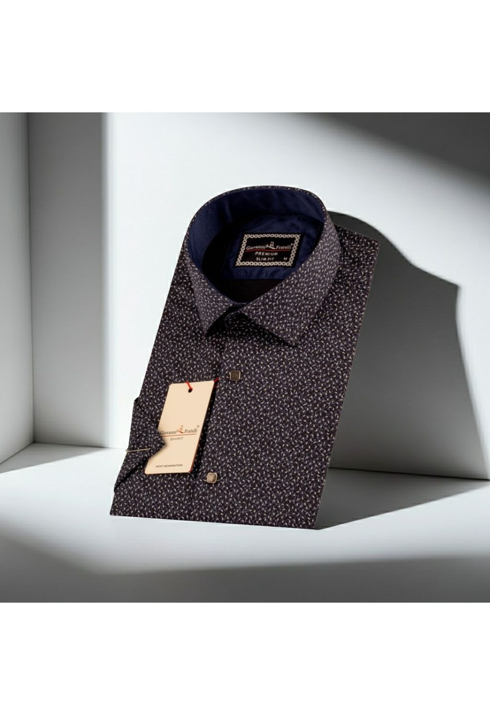 1050 CR K DIGITAL 003 Slim Fit Kısa Kol Dijital Baskılı Desenli Erkek Gömlek 3GMK311050003 - Giovanni Fratelli
