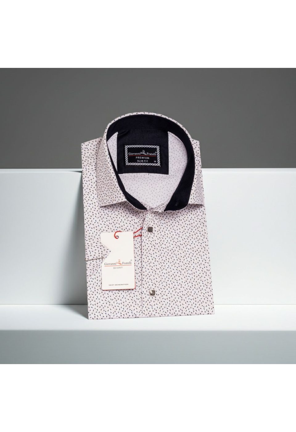 Slim Fit Kısa Kol Dijital Baskılı Desenli Erkek Gömlek 3GMK311050004 - Giovanni Fratelli