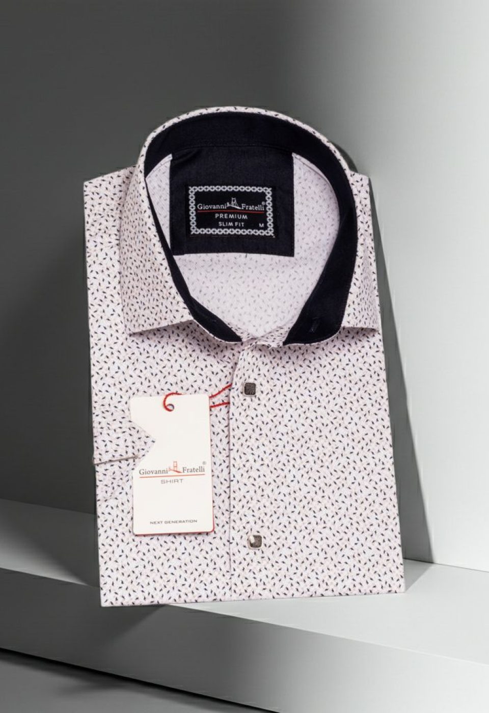 Slim Fit Kısa Kol Dijital Baskılı Desenli Erkek Gömlek 3GMK311050004 - Giovanni Fratelli