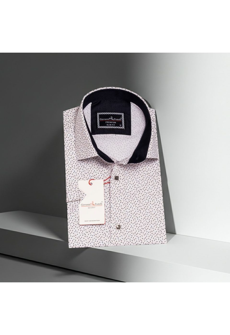 Slim Fit Kısa Kol Dijital Baskılı Desenli Erkek Gömlek 3GMK311050004 - Giovanni Fratelli