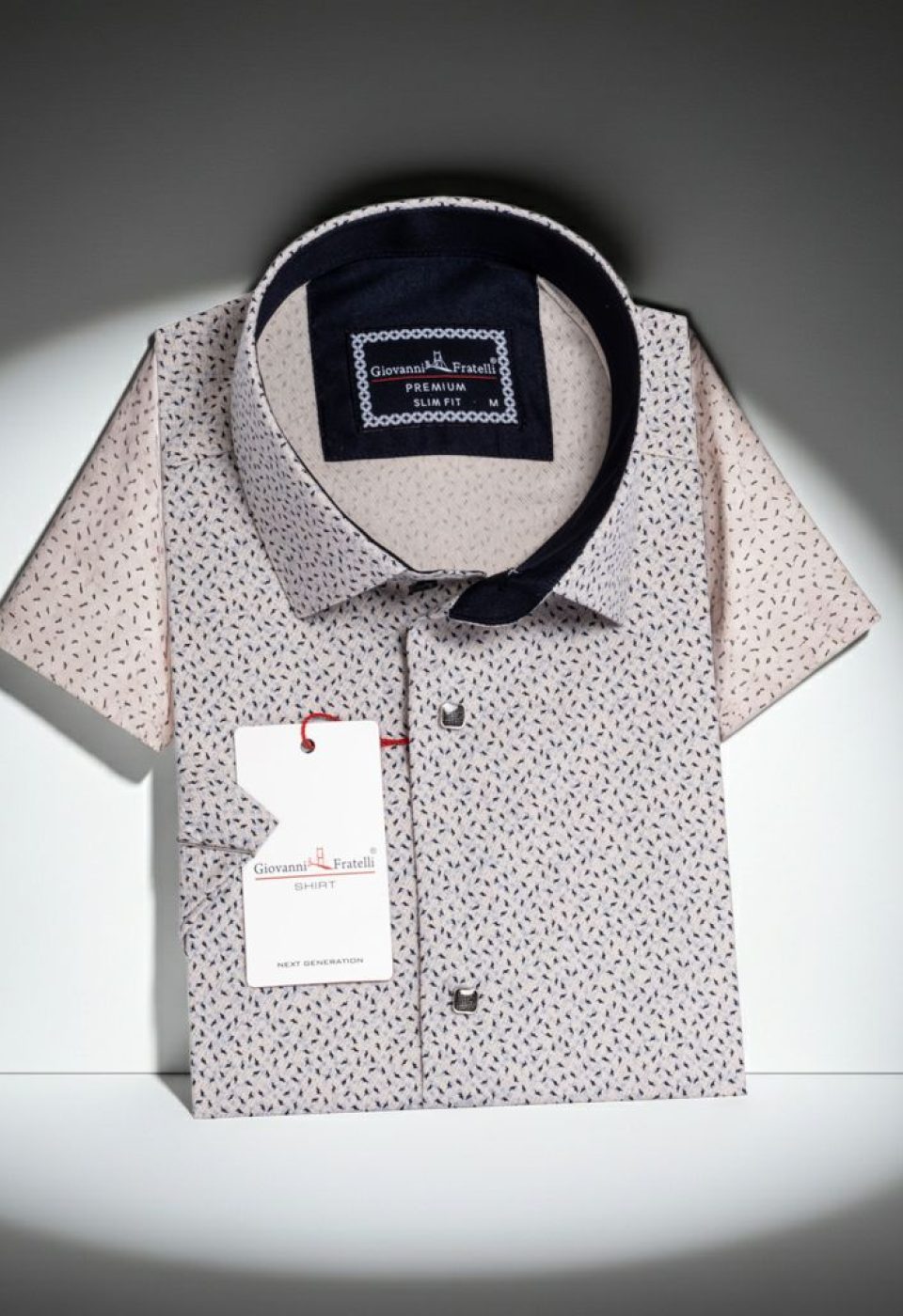Slim Fit Kısa Kol Dijital Baskılı Desenli Erkek Gömlek 3GMK311050005