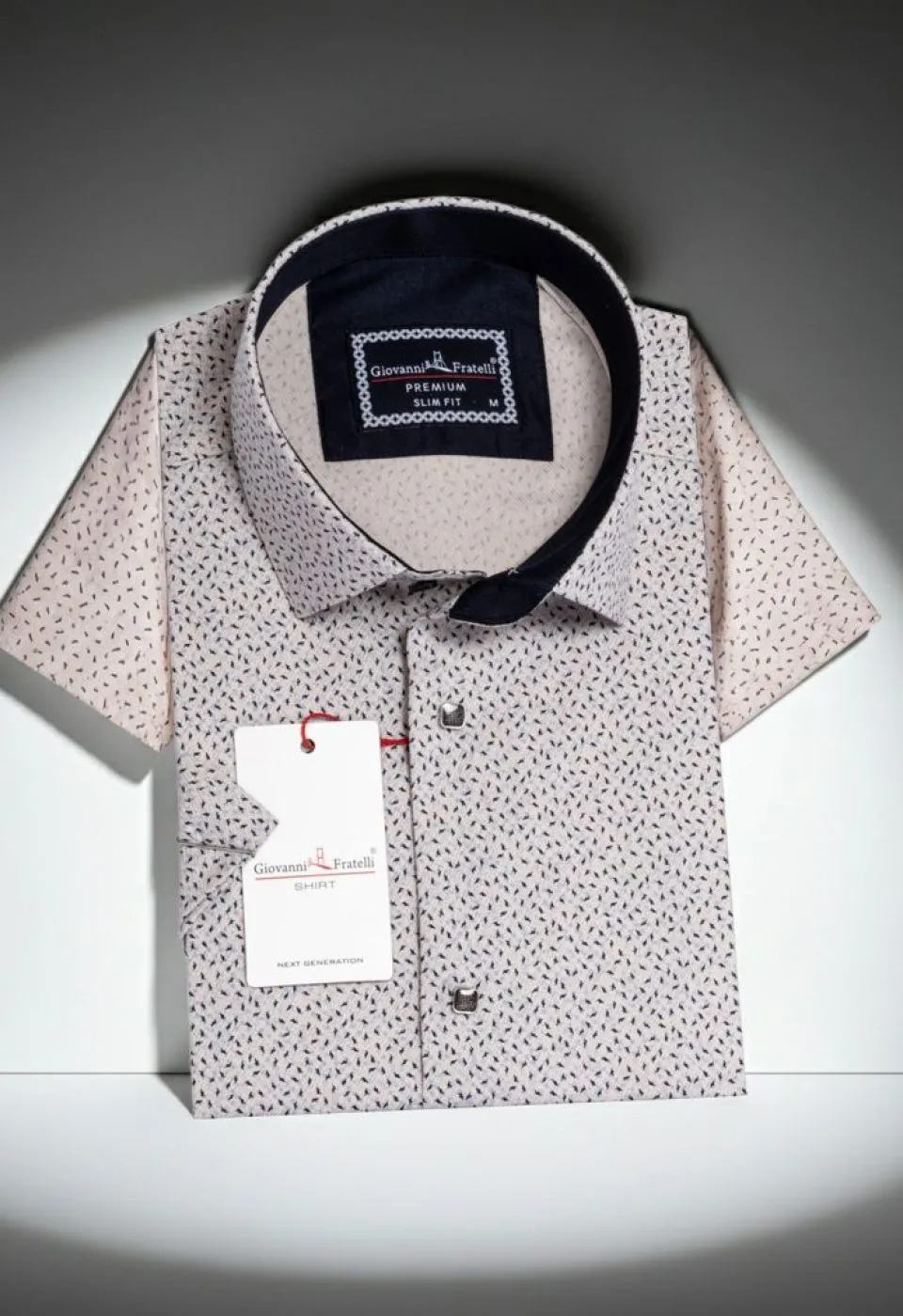 Slim Fit Kısa Kol Dijital Baskılı Desenli Erkek Gömlek 3GMK311050005