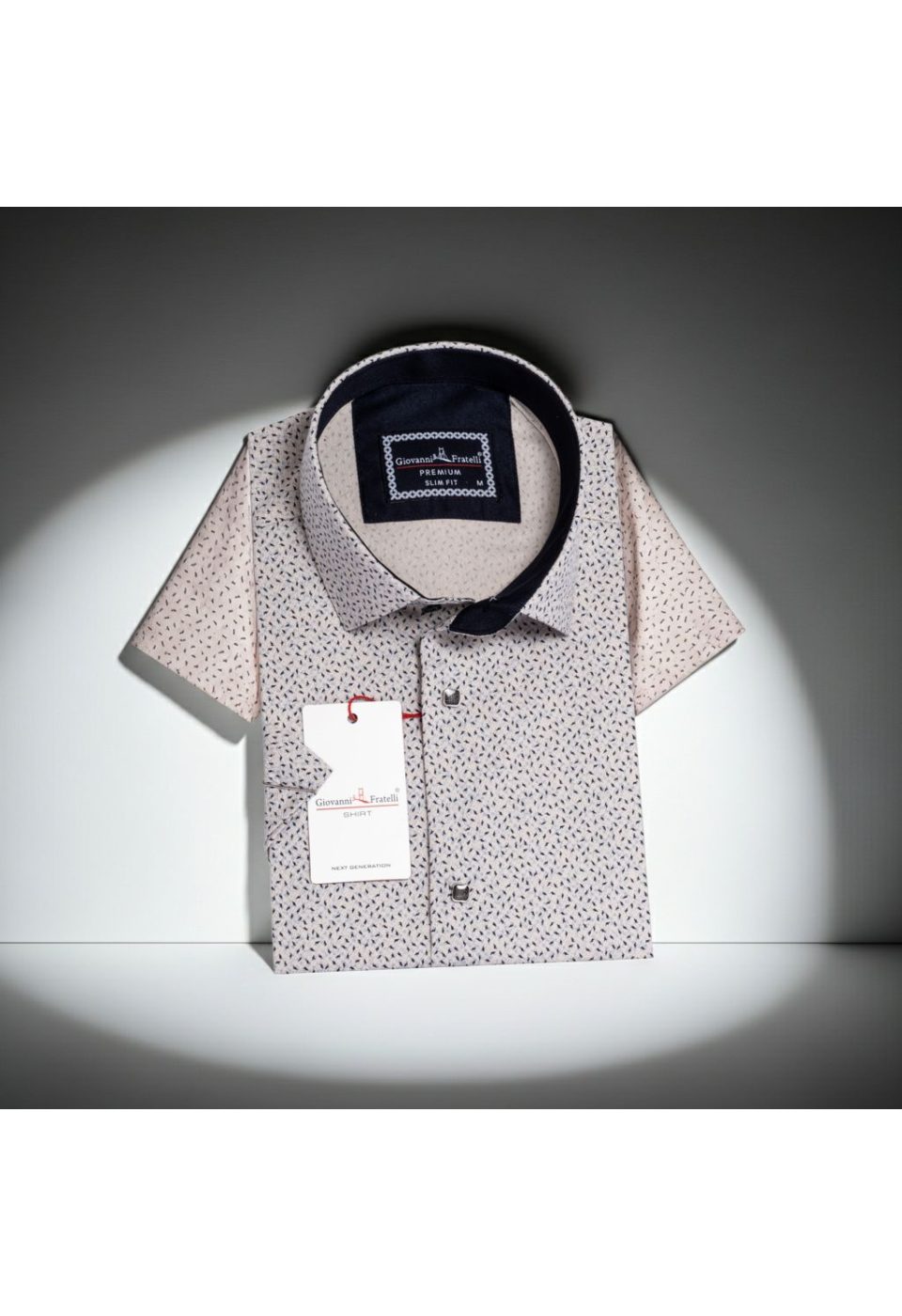 1050 CR K DIGITAL 005 Slim Fit Kısa Kol Dijital Baskılı Desenli Erkek Gömlek 3GMK311050005 - Giovanni Fratelli