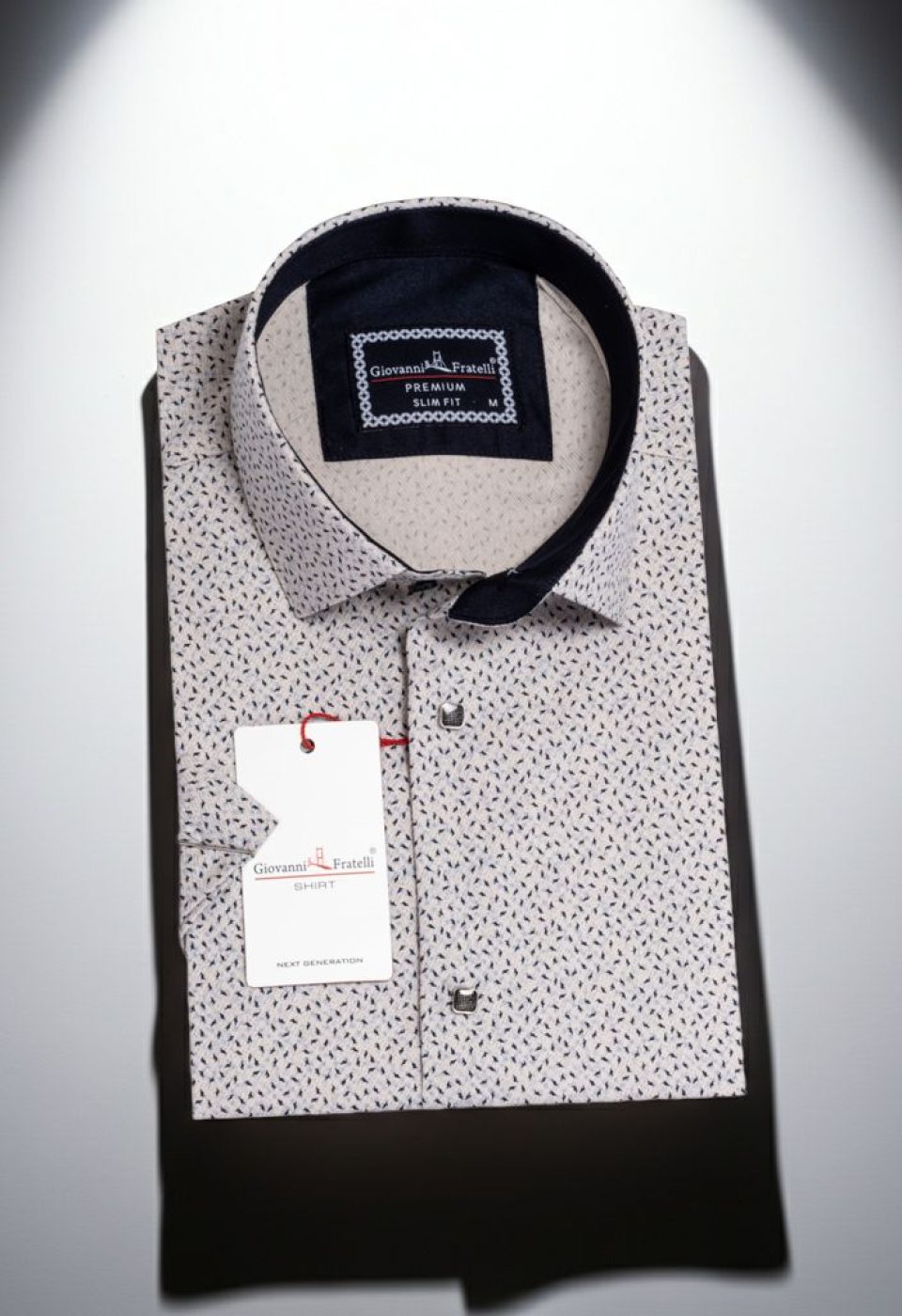 1050 CR K DIGITAL 005 Slim Fit Kısa Kol Dijital Baskılı Desenli Erkek Gömlek 3GMK311050005 - Giovanni Fratelli