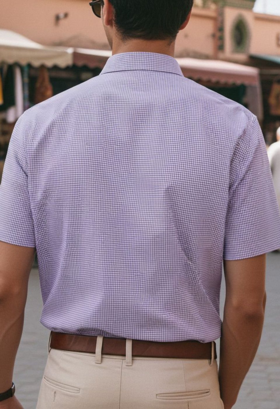 1053 CR K SATIN 001 Slim Fit Kısa Kol Desenli Saten Erkek Gömlek 3GMK311053001 - Giovanni Fratelli