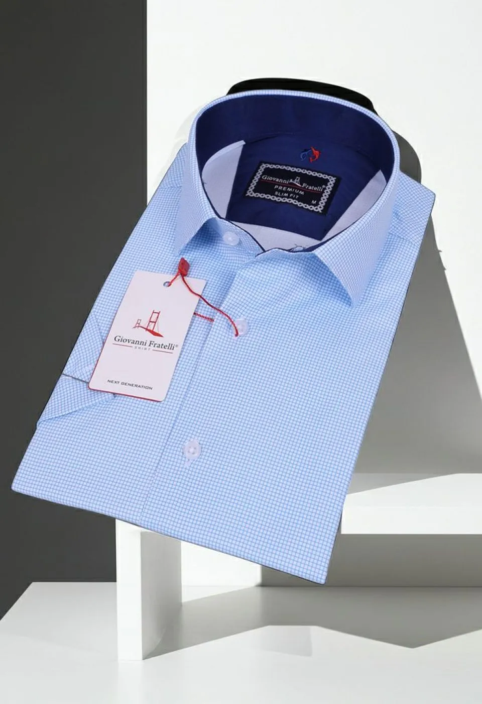 Slim Fit Kısa Kol Desenli Saten Erkek Gömlek 3GMK311053003