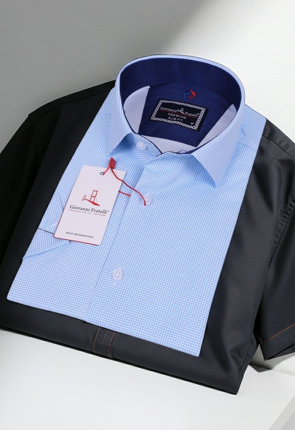 1053 CR K SATIN 003 Slim Fit Kısa Kol Desenli Saten Erkek Gömlek 3GMK311053003 - Giovanni Fratelli