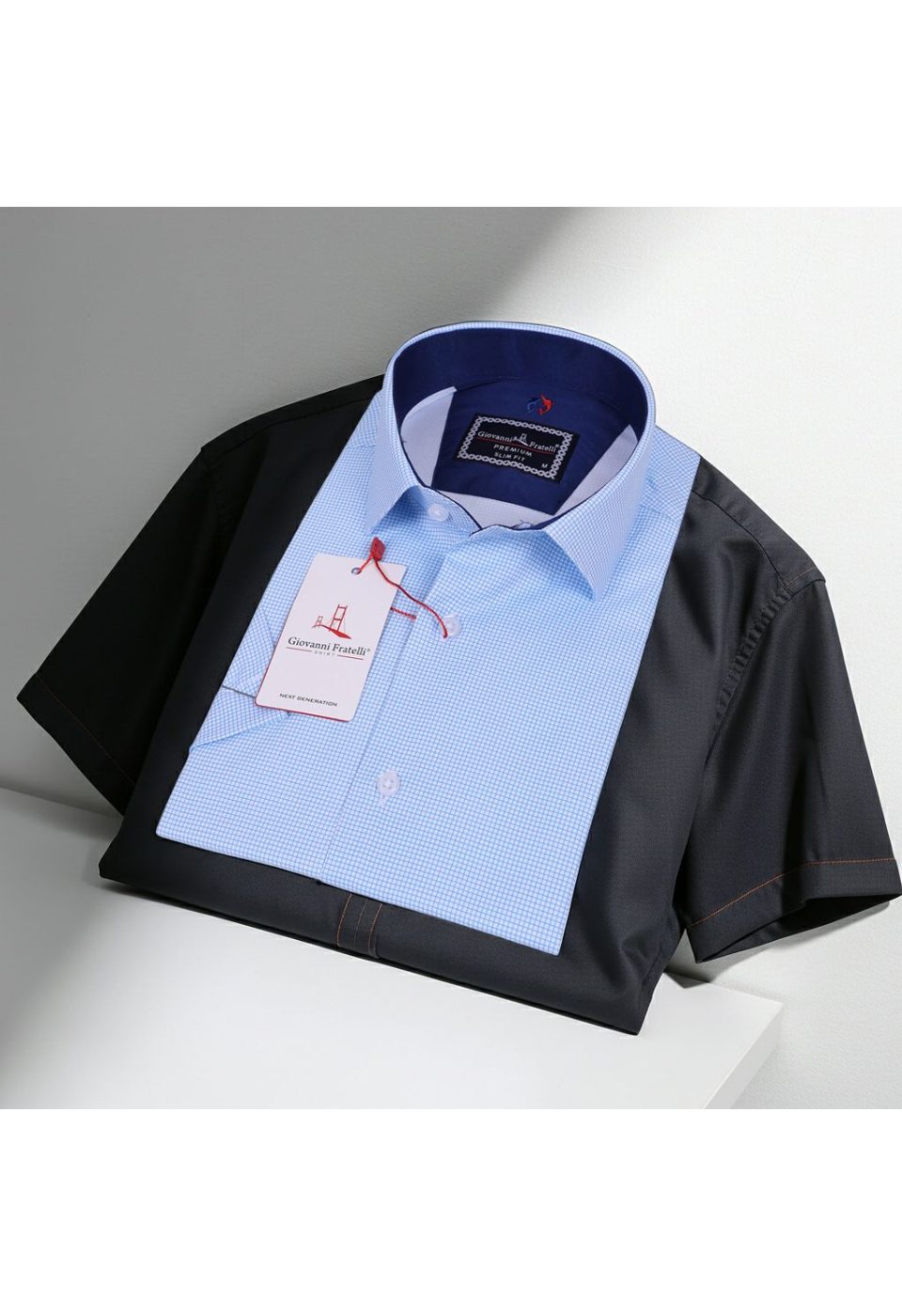1053 CR K SATIN 003 Slim Fit Kısa Kol Desenli Saten Erkek Gömlek 3GMK311053003 - Giovanni Fratelli