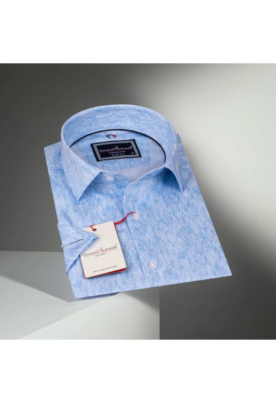 Slim Fit Kısa Kol Desenli Erkek Gömlek 3GMK311059003 - Giovanni Fratelli