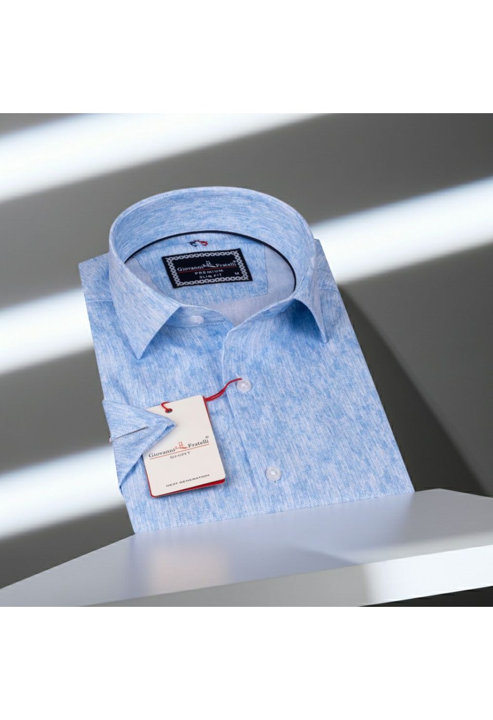 Slim Fit Kısa Kol Desenli Erkek Gömlek 3GMK311059003 - Giovanni Fratelli
